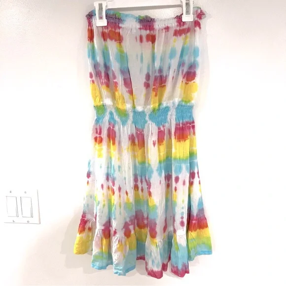 Tiare Hawaii Ryden Tie Dye Strapless Mini Dress Women’s Sz M/L NWT - Picture 5 of 16